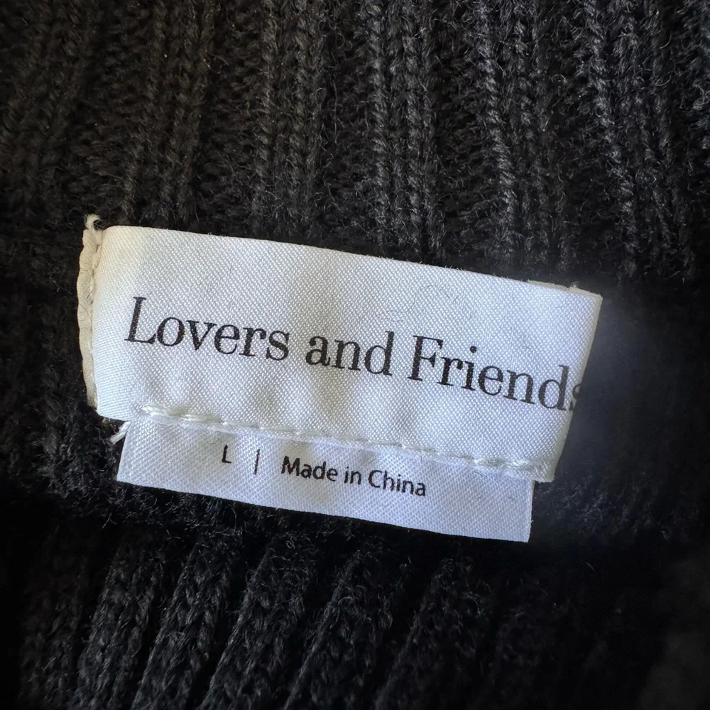 NWT✅ Lovers & Friends Black “Arlington” Sweater Size Large🖤